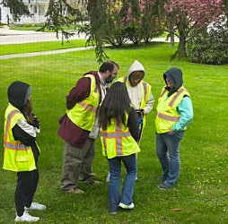 Vision employees are shown here during training activities for upcoming site visits.